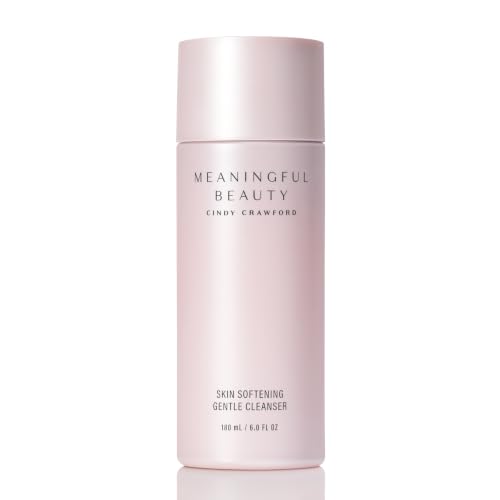 Meaningful Beauty Skin Softening Gentle Cleanser, Non-Foaming, 6 Fl Oz | Creamy, fragrance-free cleanser washes away makeup and impurities without stripping or drying the skin's moisture barrier