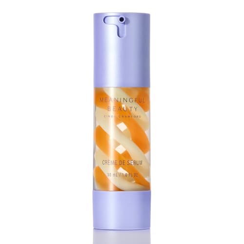 Meaningful Beauty Crème De Serum, Melon Extract Night Moisturizer, orange | Rich night treatment replenishes and hydrates overnight for smoother, firmer, youthful-looking skin, with melon extract