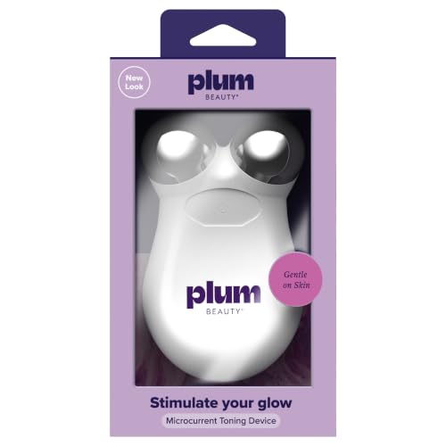 Plum Beauty Microcurrent Toning Device – Skin Tightening & Face Contour Massager, Self-Care Gifts for Women
