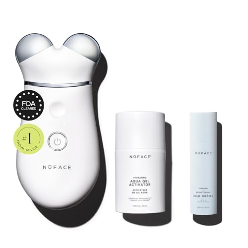 NUFACE Trinity+ Skin Tightening & Face Lift Device - Microcurrent Facial Sculpting Tool to Contour Jawline & Neck, 3 Frequencies, Supports Lymphatic Drainage + Activator Gel, White