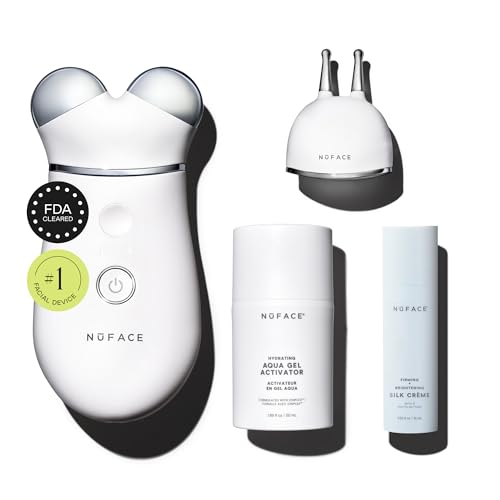 NUFACE Trinity+ Facial Massager + Lip & Eye Attachment - FDA-Cleared Face Sculpting Tool, Targeted Lift, Reduces & Smooths - Microcurrent Facial Device