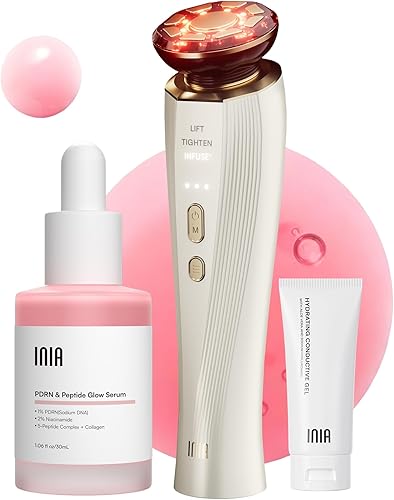 INIA Flare 3-in-1 Microcurrent Facial Device Red Light Therapy for Fac — Real-world performance testing in action