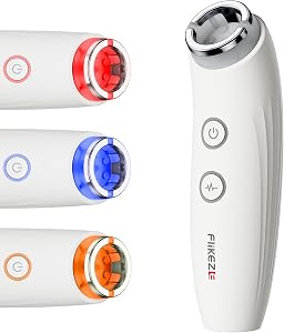 FliKEZE Red Light Therapy Device for Face and Neck, 3-in-1 Microcurrent & Vacuum Facia