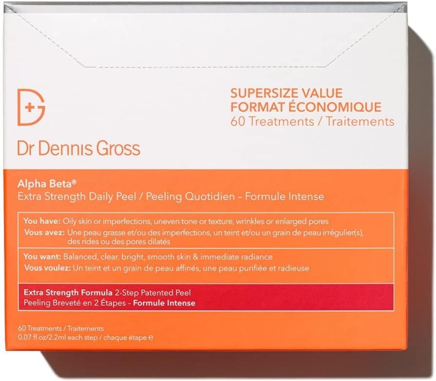 Dr. Dennis Gross Alpha Beta Extra Strength Daily Peel – 2-Step Exfoliating Pads for Enhanced Anti-Aging, Smoother Skin, an...