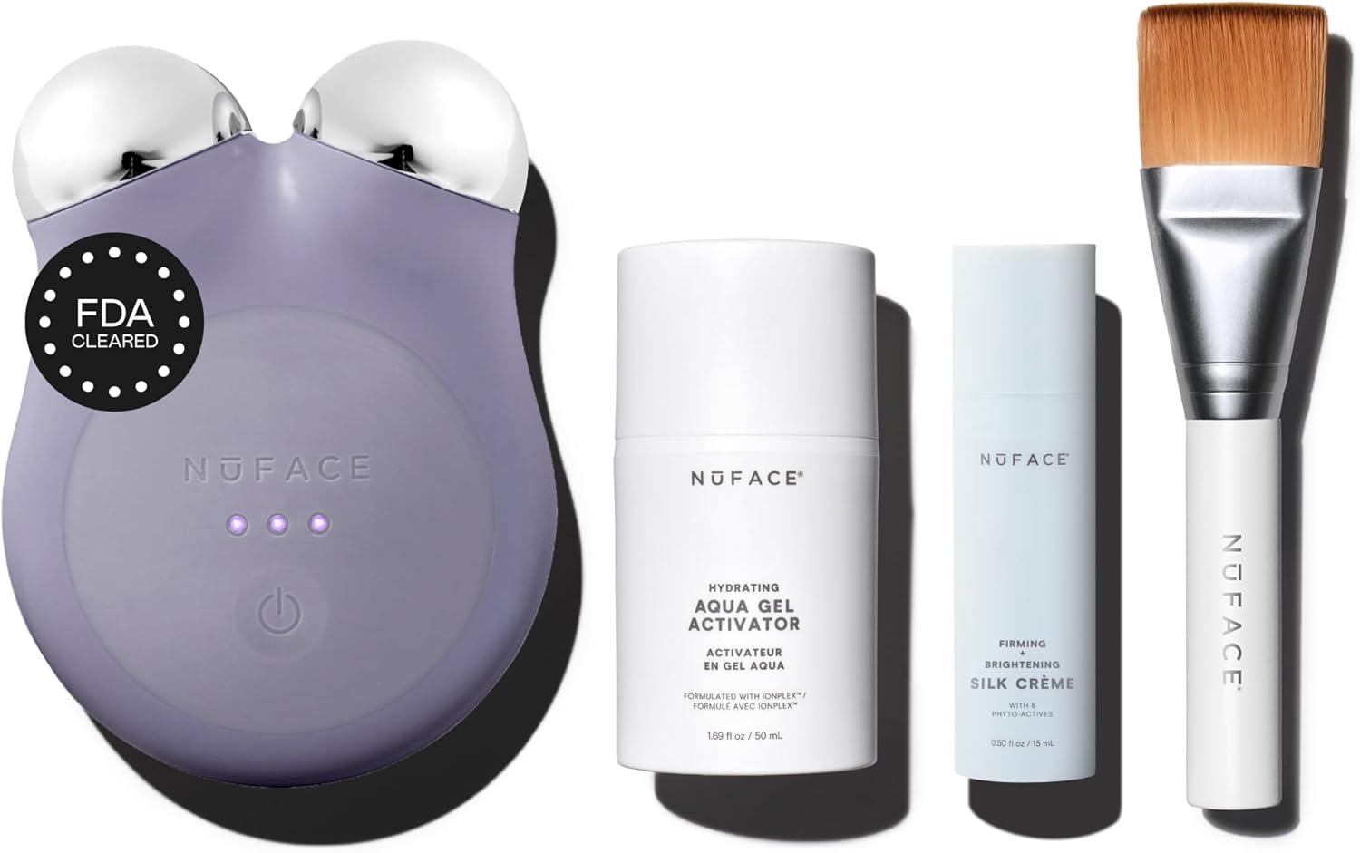 NUFACE MINI+ Microcurrent Face Massager Device, FDA-Cleared - Neck & Facial Sculpting Tool for Skin Tightening, Contourin...
