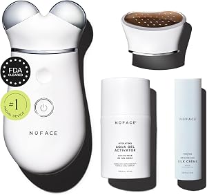 NUFACE Trinity+ Facial Massager + LED Red Light Therapy - Wrinkle Reducer, Skin Tightening
