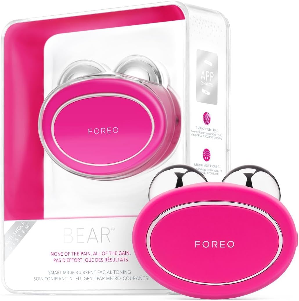 FOREO Bear Microcurrent Facial Device - Face Sculpting Tool - Instant Face Lift - Firm & Contour - Non-Invasive - Increase...