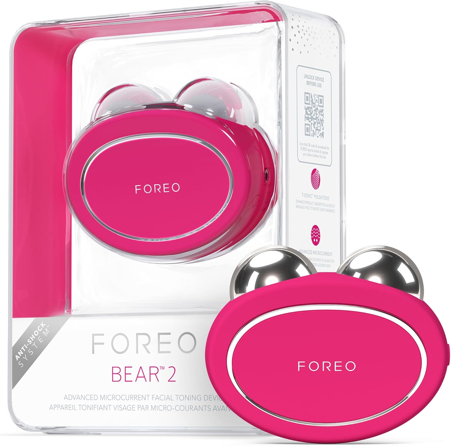 FOREO Bear 2 Advanced Toning Microcurrent Facial Device -Face Sculpting Tool - Firm & Contour - Non-Invasive - Increases S...