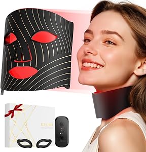 Red Light Therapy for Face,LED Face Mask Light Therapy with Neck Device,103 3-in-1 Light B
