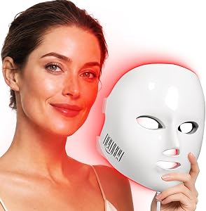 NEWKEY 4D LED Red Light Therapy Mask for Face Skin Glowing,630nm Led Light Therapy Face Ma
