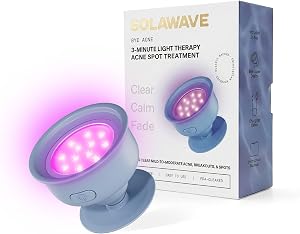 Solawave Bye Acne | Blue & Red Light Therapy Device for Face & Body | LED Face Wan