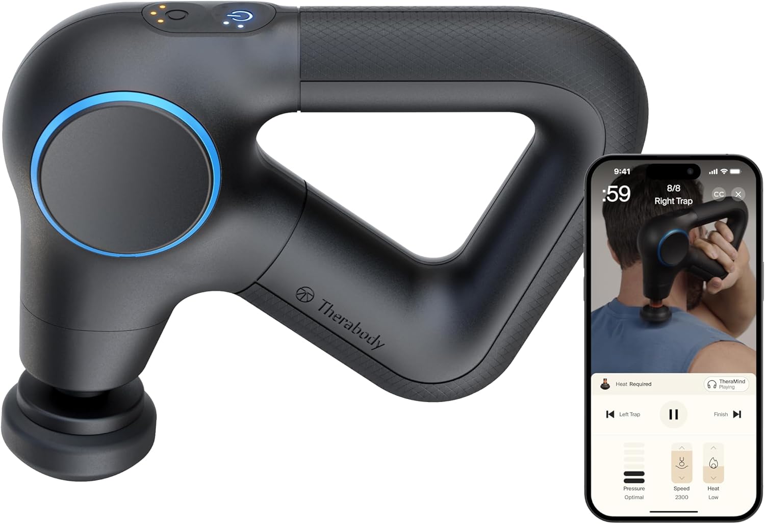 TheraGun Therabody Prime Plus Heated, Powerful Massage Gun for Enhanced Warm-Up & Workout Recovery - Quiet Deep Tissue Mas...