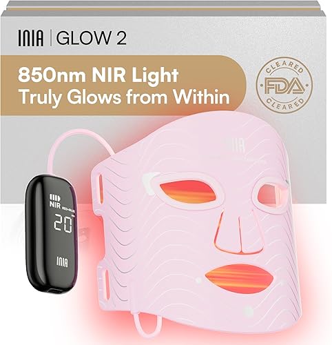 INIA Red Light Therapy Mask for Face – 4 Light Modes with 850nm NIR, R — Real-world performance testing in action