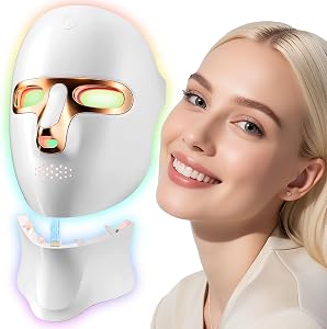 Red Light Therapy Mask for Face,Cordless LED Face Mask Light Therapy,USB C Rechargeable,In